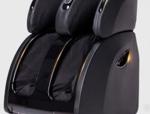 WELLMORE Electric Leg Massager – Deep Tissue Foot & Calf Massage Machine for Muscle Recovery, Pain Relief, Circulation Improvement & Relaxation BLACK