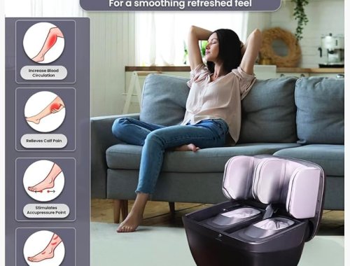 Wellmore Foldable Leg Massager – Full Leg & Foot Massage Device for Pain Relief, Circulation, Muscle Relaxation & Home Therapy alternate