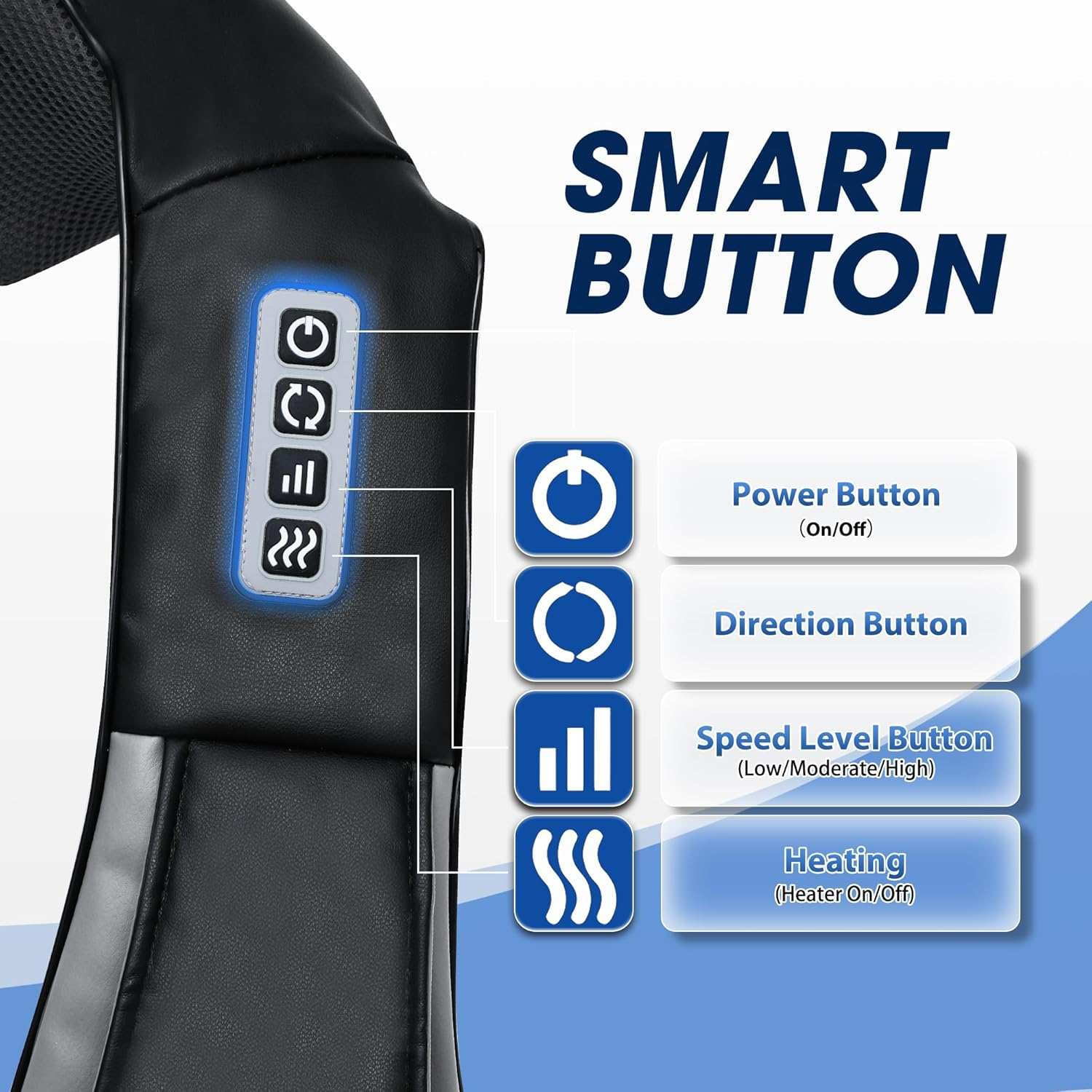 Well More Shiatsu Neck and Back Massager with Heat, Electric Deep Tissue Kneading Neck and Shoulder Massage alternate