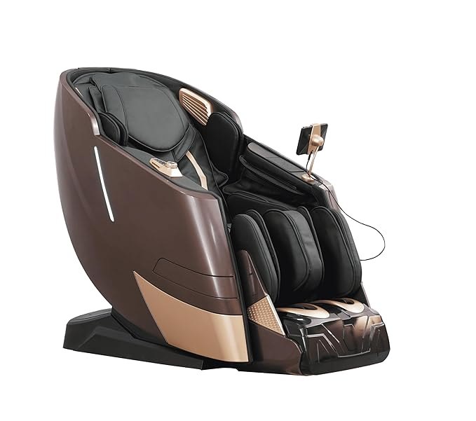 WellMore Massage Chair with Dual Wireless Charging, 7 Inch Screen, Rolling Massage, Leg Airbags, Kneading Function, Full Body Electric Recliner for Home