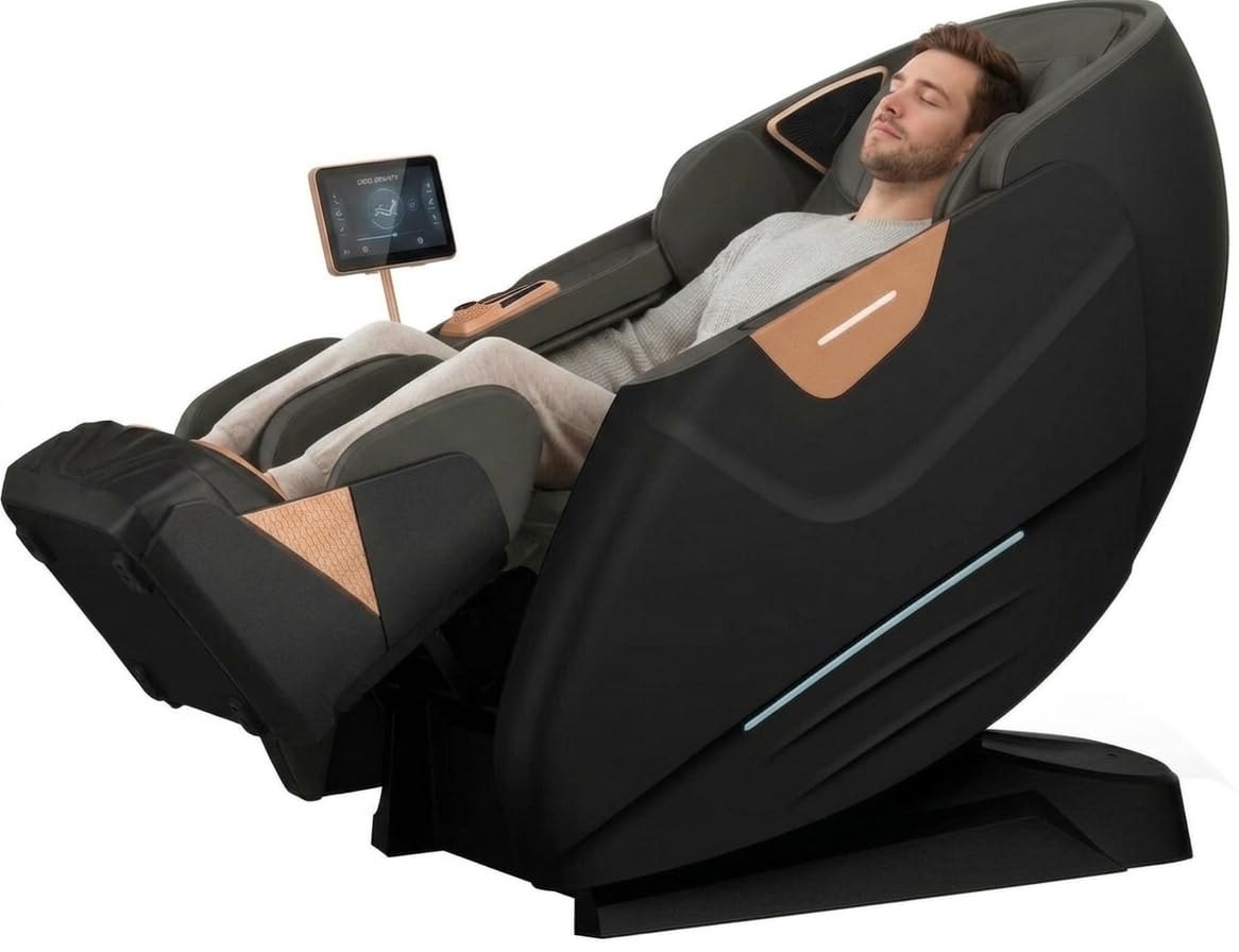 5D Zero Gravity Full Body Massage Chair for Home with AI Smart Body Scan Zero Gravity Recliner Full Body Deep Tissue Massage Heat Therapy Bluetooth Speakers 5 Year Warranty